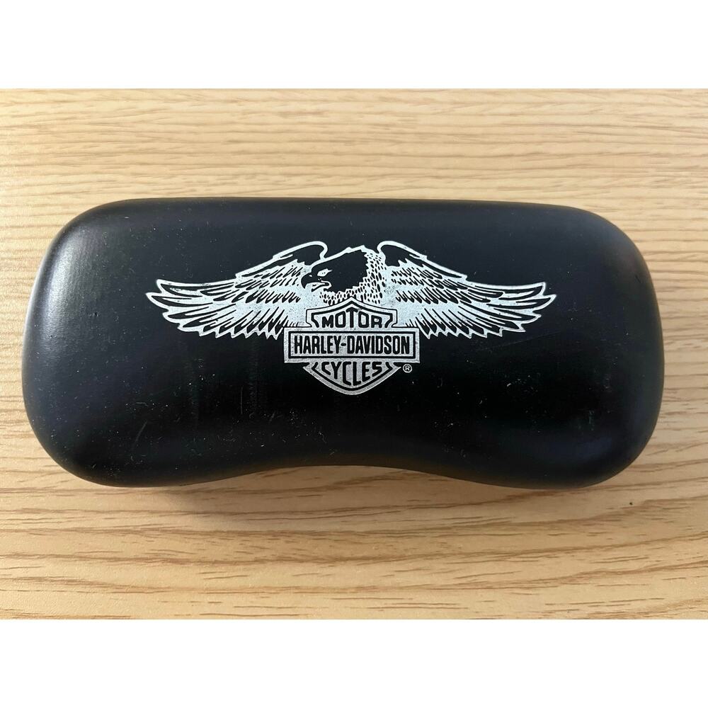 Harley-Davidson Hard Shell Sunglasses Eyeglasses Case Black Eagle Logo OEM